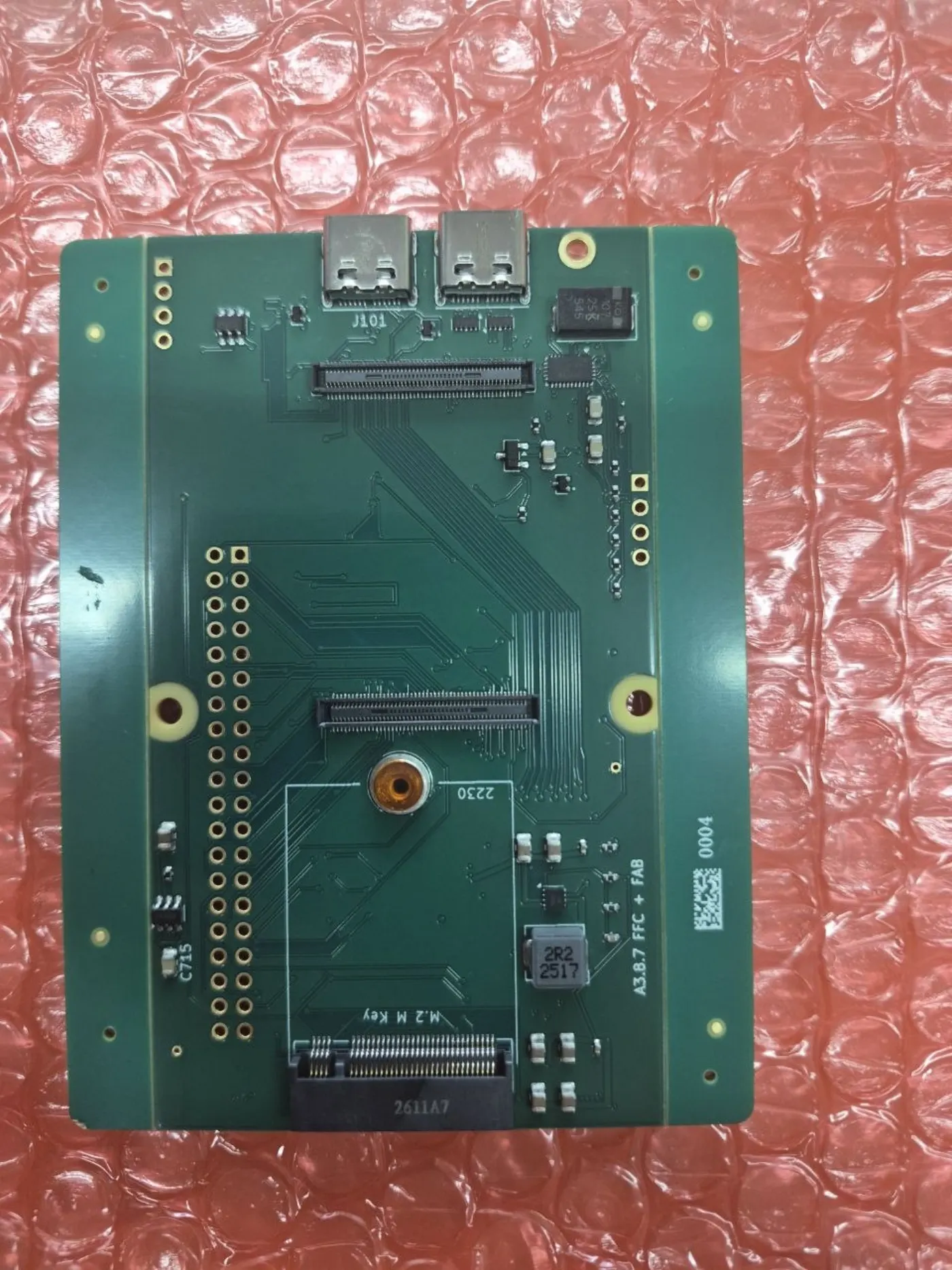 Fabricated A3.8.7-C carrier board